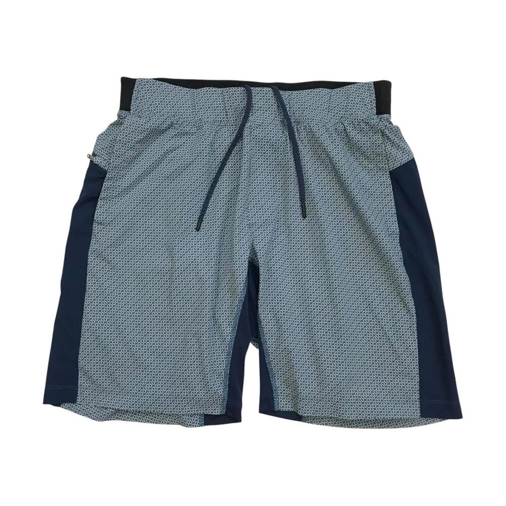 Lululemon T.H.E. Shorts Large L Mens Blue 9” Inseam Lined Gym Running Work Out